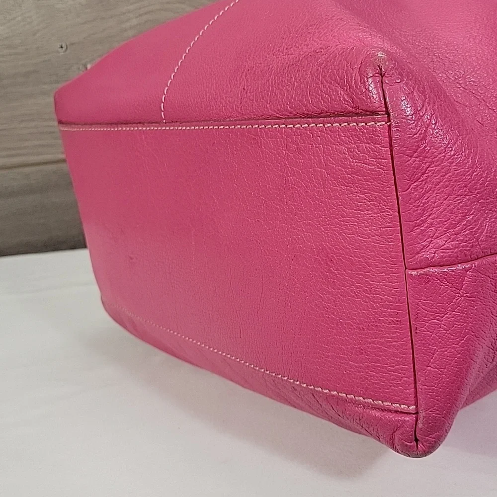 Dooney & Bourke Large Pink Leather Shoulder Bag
